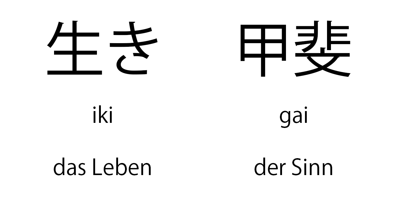 iki gai Schriftzeichen